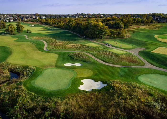 aerial view of Prairie Highlands Golf Course
