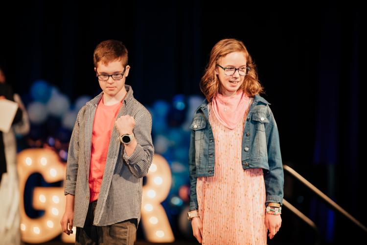 Challenger Models Alexis and Cole walk the runway