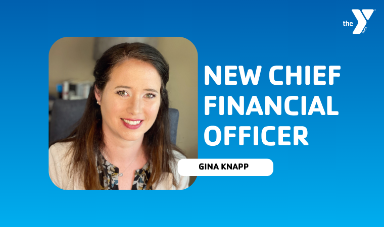 Photo of Gina Knapp with headline, "New Chief Financial Officer," and Y logo