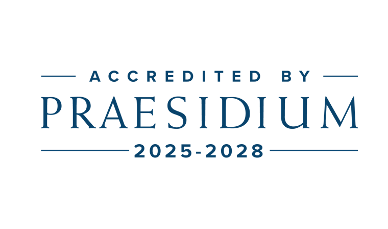 Logo - Accredited by Praesidium 2025-2028