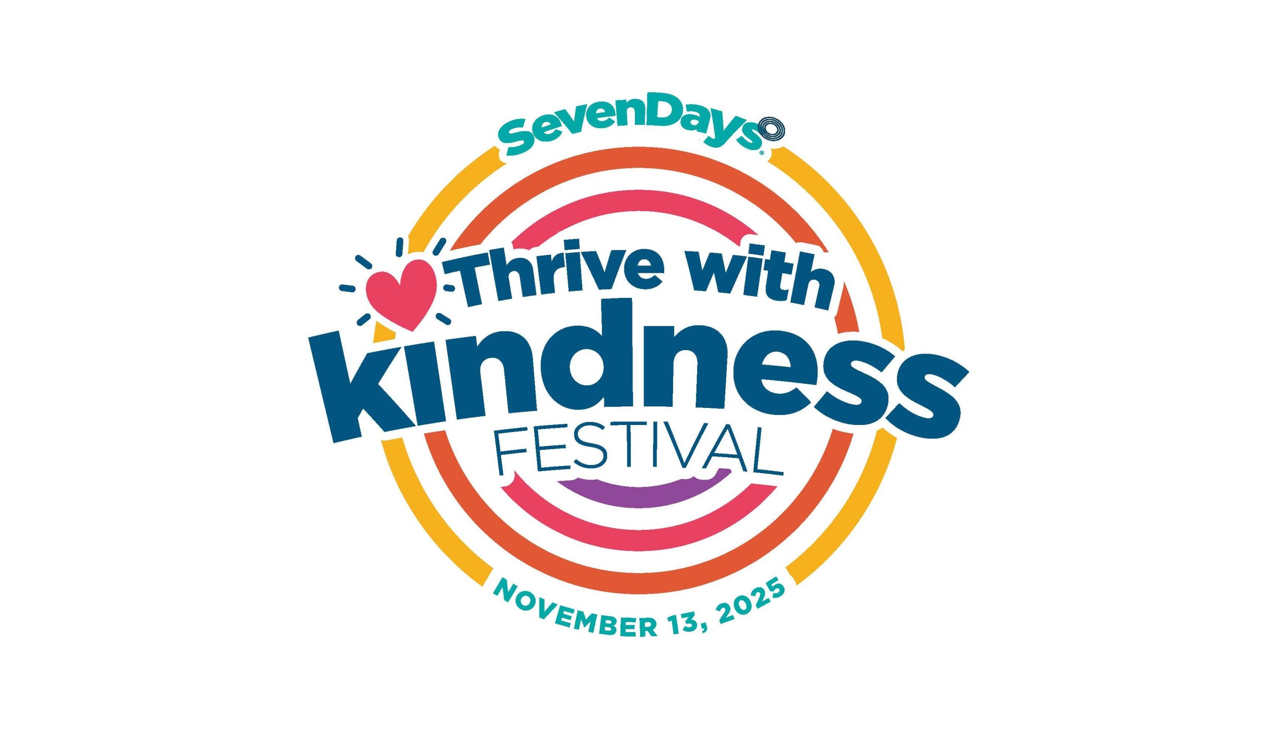 Logo, Seven Days Thrive with Kindness Festival, November 13, 2025