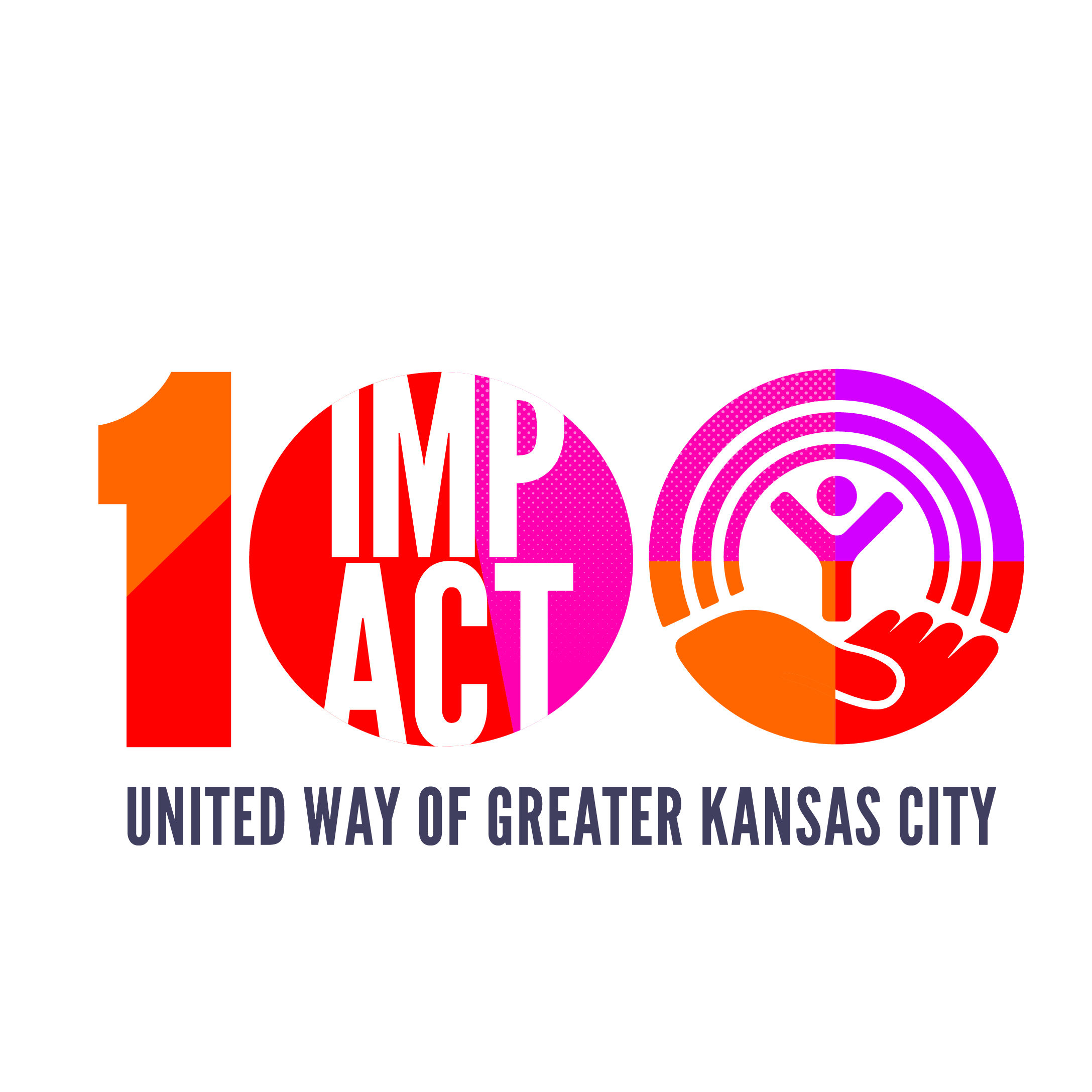United Way Impact 100 Logo with the text "United Way of Greater Kansas City" underneath the logo.